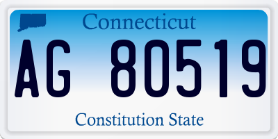 CT license plate AG80519