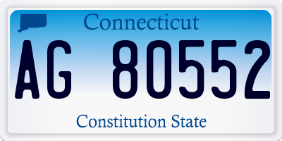 CT license plate AG80552