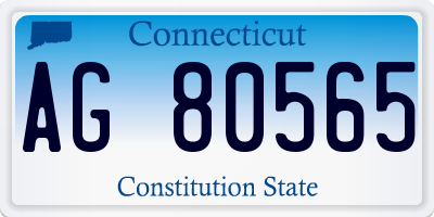 CT license plate AG80565