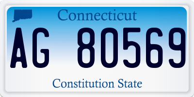 CT license plate AG80569