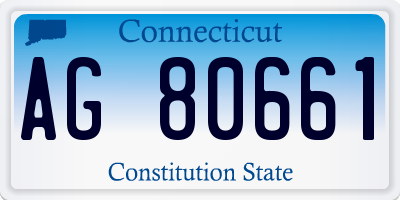 CT license plate AG80661