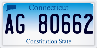 CT license plate AG80662