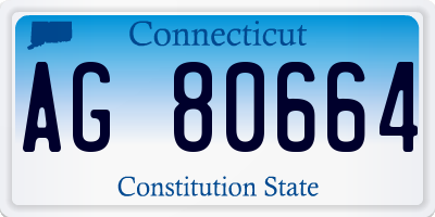 CT license plate AG80664