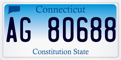 CT license plate AG80688