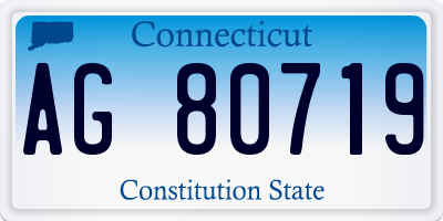 CT license plate AG80719