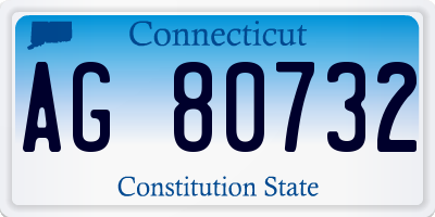 CT license plate AG80732