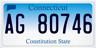 CT license plate AG80746