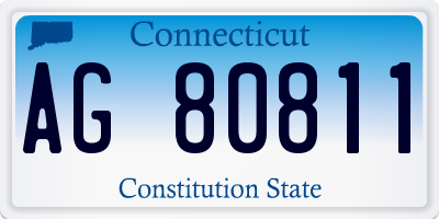 CT license plate AG80811