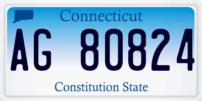 CT license plate AG80824
