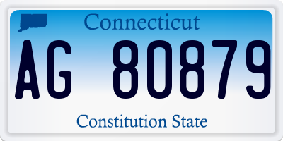 CT license plate AG80879