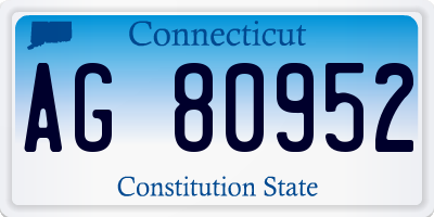 CT license plate AG80952