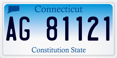 CT license plate AG81121