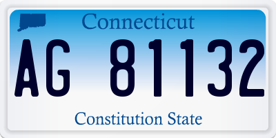 CT license plate AG81132