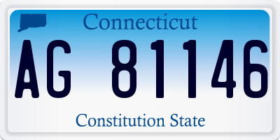 CT license plate AG81146
