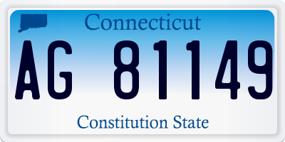 CT license plate AG81149