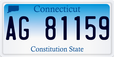 CT license plate AG81159