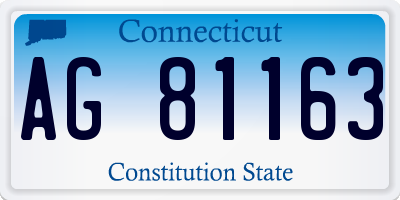 CT license plate AG81163