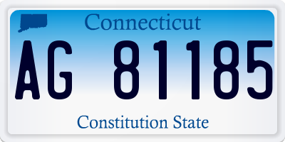 CT license plate AG81185