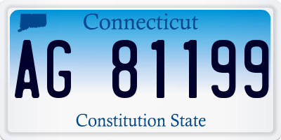 CT license plate AG81199