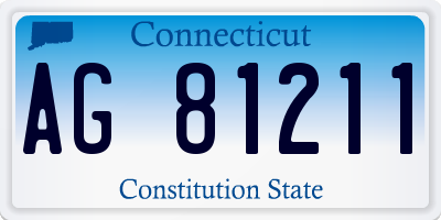CT license plate AG81211