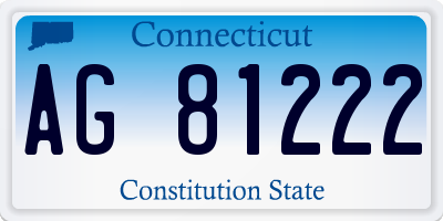 CT license plate AG81222