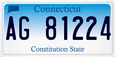 CT license plate AG81224