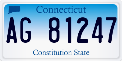 CT license plate AG81247