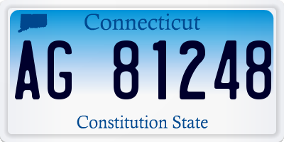 CT license plate AG81248
