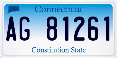 CT license plate AG81261
