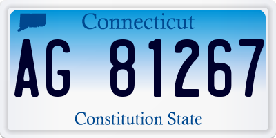 CT license plate AG81267