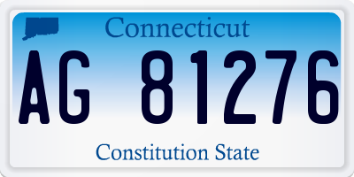 CT license plate AG81276