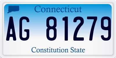 CT license plate AG81279