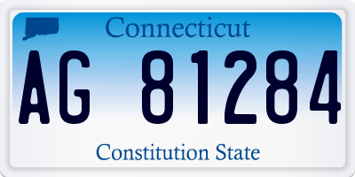CT license plate AG81284