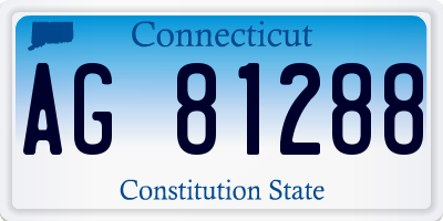 CT license plate AG81288