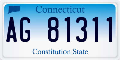 CT license plate AG81311