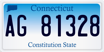 CT license plate AG81328