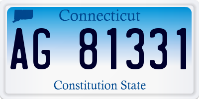 CT license plate AG81331