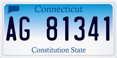 CT license plate AG81341