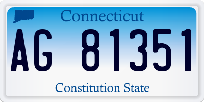 CT license plate AG81351