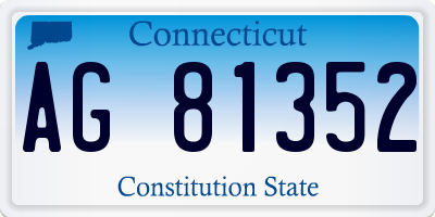 CT license plate AG81352