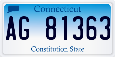 CT license plate AG81363