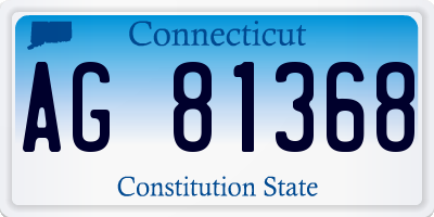 CT license plate AG81368