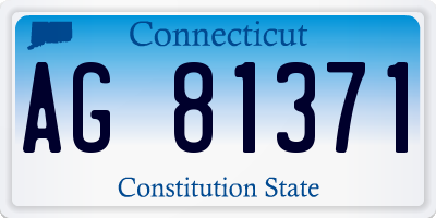 CT license plate AG81371