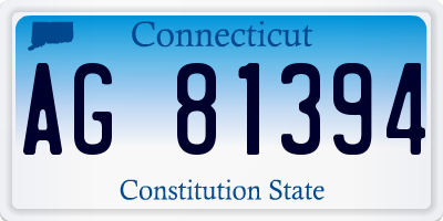 CT license plate AG81394
