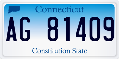 CT license plate AG81409