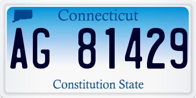 CT license plate AG81429