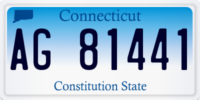 CT license plate AG81441