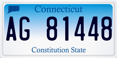 CT license plate AG81448