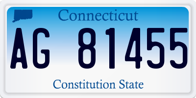 CT license plate AG81455
