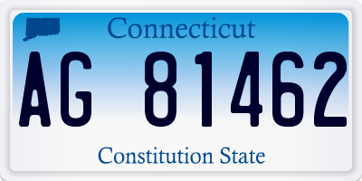 CT license plate AG81462